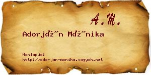Adorján Mónika névjegykártya